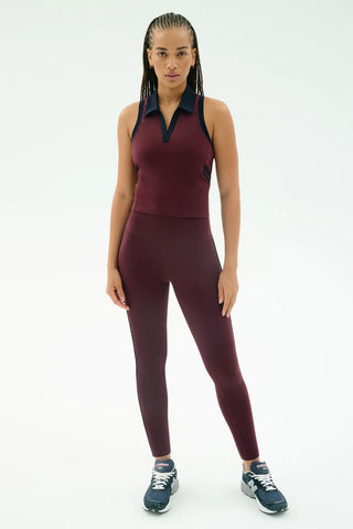 Splits59 Amber Airweight High Waist 7/8 - Dark Cherry/Indigo