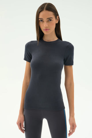 Splits59 Louise Rib Short Sleeve - Graphite