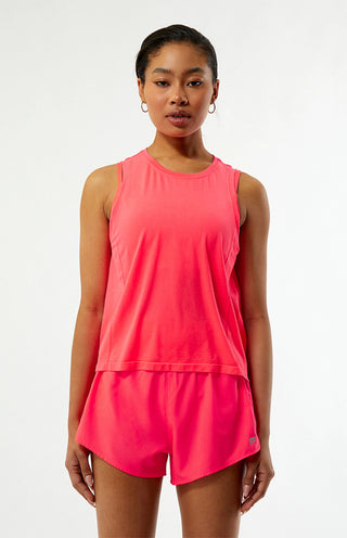Fabletics Feather Tech+ Muscle Tank - Neon Coral