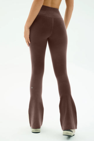 Splits59 Raquel High Waist Supplex Flare - Chocolate/Creme