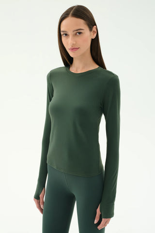 Splits59 Airweight Lite LS Waist Length Top - Military