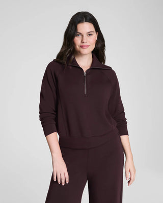 Spanx AirEssentials Half Zip - Truffle Brown