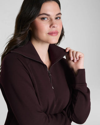 Spanx AirEssentials Half Zip - Truffle Brown