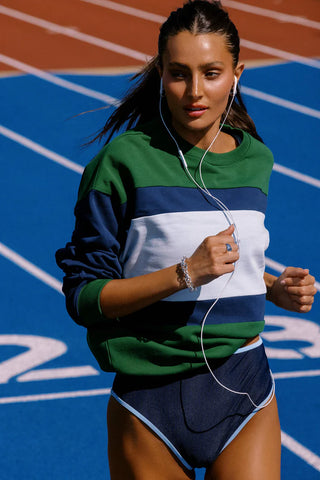 Beach Riot Devyn Oversized Sweater - Ivy Color Block