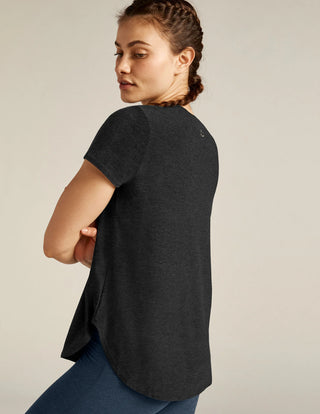 Beyond Yoga Featherweight On The Down Low Tee - Darkest Night