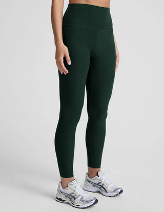 Beyond Yoga Spacedye Caught In The Midi HW Legging - Dark Spruce Green Heather