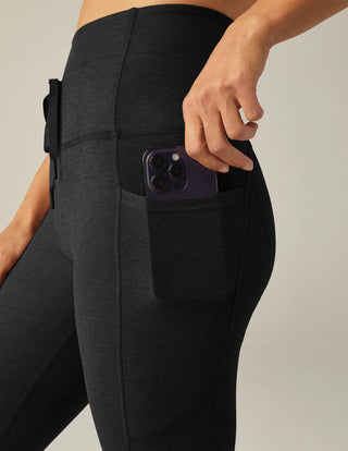 Beyond Yoga Spacedye Go Pocket Midi Legging - Darkest Night