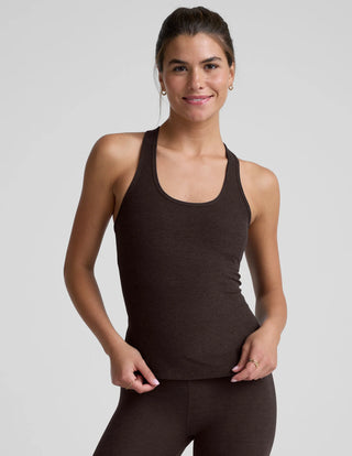 Beyond Yoga Step Up Racerback Tank - Dark Chocolate Heather
