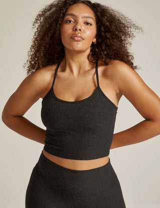 Beyond Yoga Spacedye Slim Racerback Cropped Tank - Darkest Night