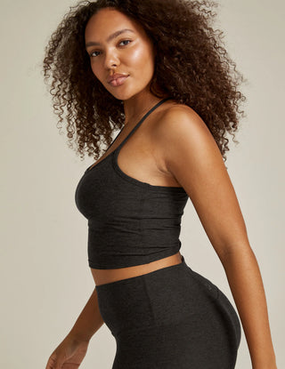 Beyond Yoga Spacedye Slim Racerback Cropped Tank - Darkest Night