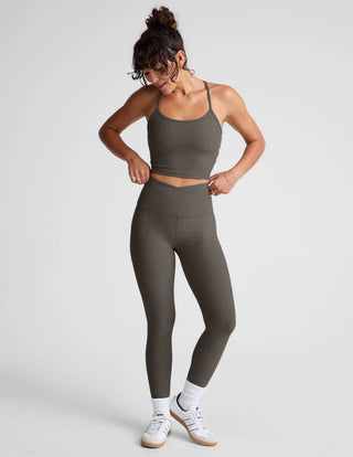 Beyond Yoga Spacedye Slim Racerback Cropped Tank - True Gray Heather