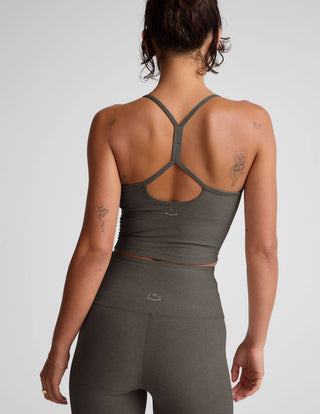 Beyond Yoga Spacedye Slim Racerback Cropped Tank - True Gray Heather