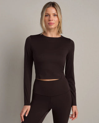 Rhone Serene Fitted Long Sleeve - Dark Espresso