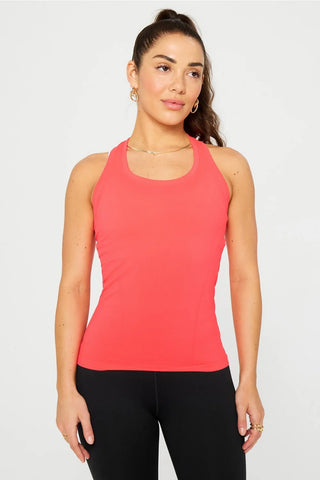 Fabletics Feather Tech+ Racerback Tank - Neon Coral
