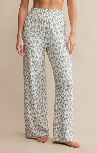 Z Supply Dawn Smocked Ditsy Pant - Crystal