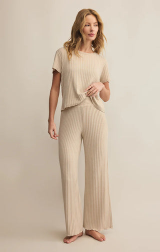 Z Supply Kara Rib Tee - Light Oatmeal Heather