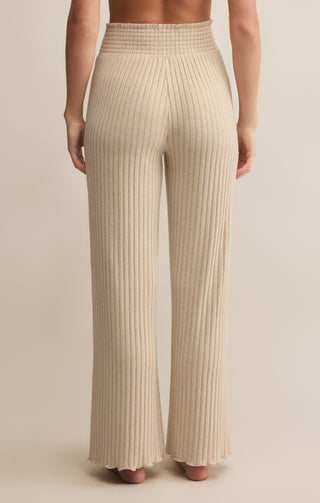 Z Supply Dawn Smocked Pant - Light Oatmeal Heather