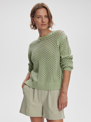 Varley Hains Knit Crew - Snow Sage