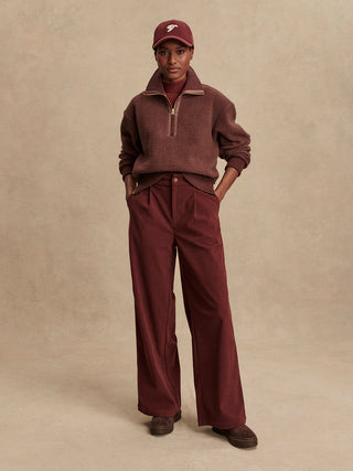 Varley Roselle Half Zip Fleece - Deep Mahogany
