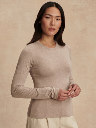 Varley Edna Long Sleeve - Taupe Marl