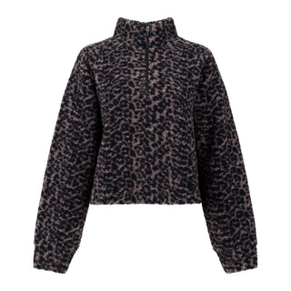 Year Of Ours Lucia Half Zip - Leopard
