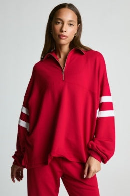 Year Of Ours Varsity Half Zip - Cinnamon