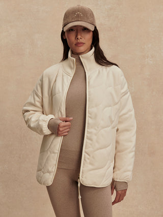 Varley Libby Plush Quilted Jacket - Ivory