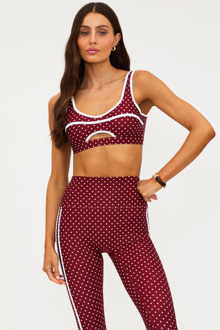 Beach Riot Moxie Top - Crimson Dot