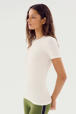 Splits59 Louise Rib Short Sleeve - White