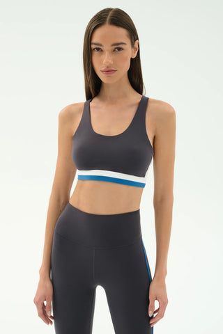 Splits59 Maci Airweight Rib Bra - Graphite/White