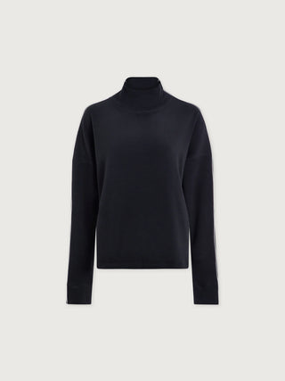 Varley Rona High Neck Midlayer - Black/Snow White