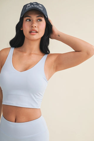 Aligned Performance Cropped Tank Top - Blue