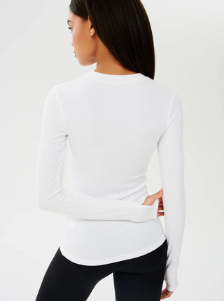 Splits59 Louise Rib Long Sleeve - White
