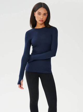 Splits59 Louise Rib Long Sleeve - Indigo