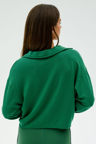 Splits59 Joan Fleece Polo Sweatshirt - Arugula