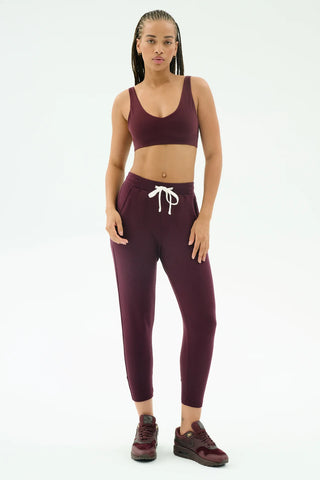 Splits59 Reena Fleece 7/8 Sweatpant - Dark Cherry