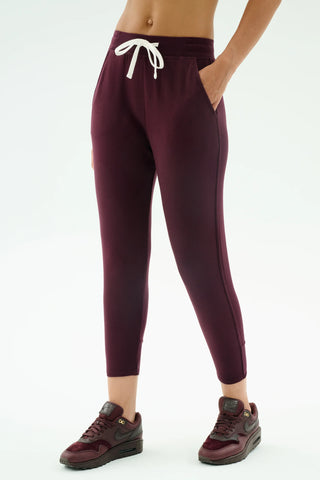 Splits59 Reena Fleece 7/8 Sweatpant - Dark Cherry