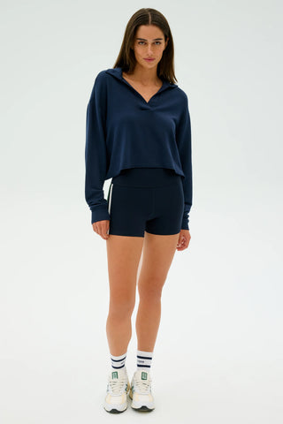 Splits59 Joan Fleece Polo Sweatshirt - Indigo