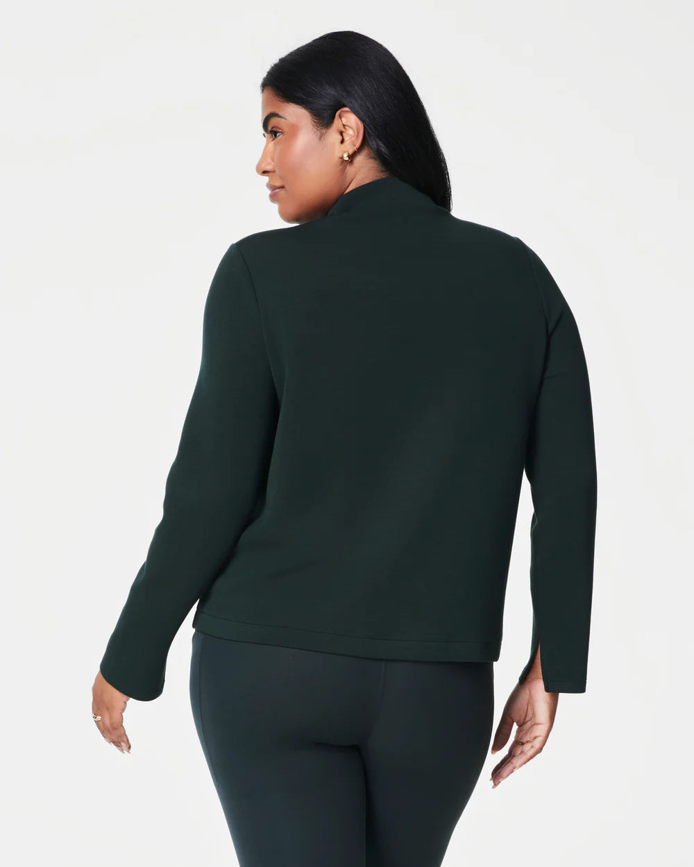 Spanx AirEssentials Mock Neck Top - Essex Green