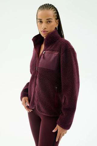 Splits59 Harris Sherpa Jacket - Dark Cherry