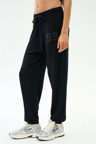 Splits59 Andie Oversized Fleece Varsity 59 Sweatpant - Black