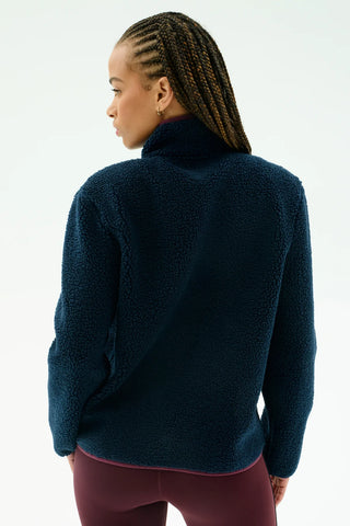 Splits59 Harris Sherpa Jacket - Indigo/Dark Cherry