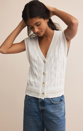 Z Supply Fairway Knit Vest - White