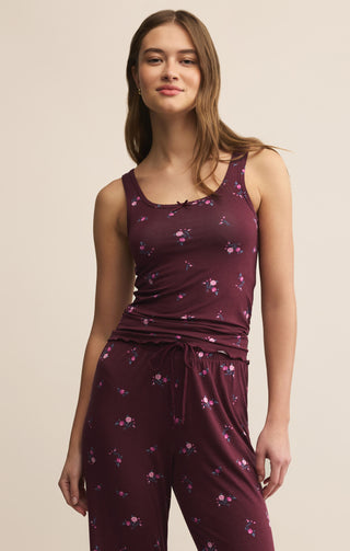 Z Supply Shania Ditsy Tank - Merlot
