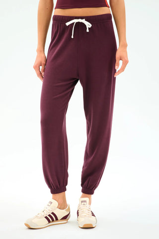 Splits59 Andie Oversized Fleece Sweatpants - Dark Cherry