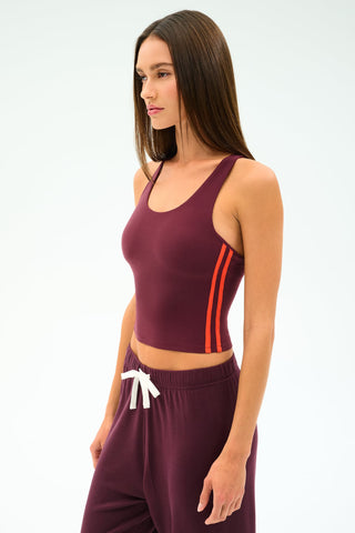 Splits59 Ella Airweight Tank - Dark Cherry/Valencia