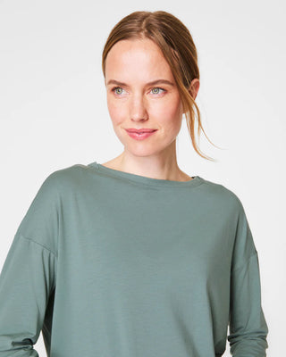 Spanx Active Long Sleeve Top - Fennel