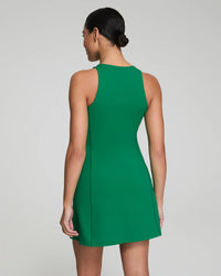 Spanx Get Moving Zip Front Racerback Dress - Field Green