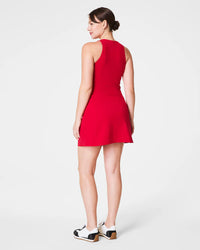 Spanx Get Moving Zip Front Racerback Dress - Spanx Red