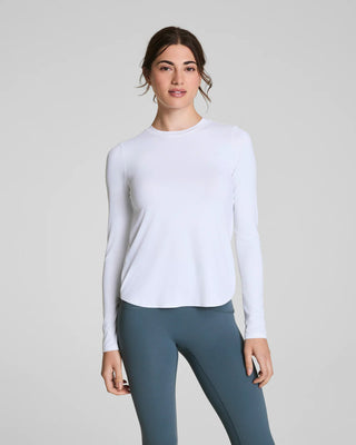 Spanx Activate Long Sleeve Top - Vivid White